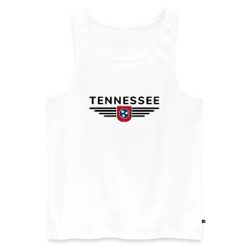 T-shirt de fan du Tennessee – Musique et amour de la maison - Débardeur bio Premium Homme - blanc - Devant - AI Model Male 178 light (178cm)