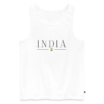 I love India - Men's Premium Organic Tank Top - white - Front - Michal (187cm)