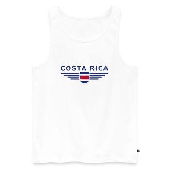 Costa Rica T-Shirt – Pura Vida Style - Débardeur bio Premium Homme - blanc - Devant - Michal (187cm)