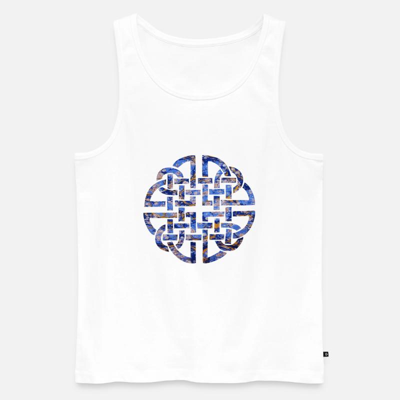 keltischer knoten 8 e 112 - Männer Premium Bio Tank Top - Weiß