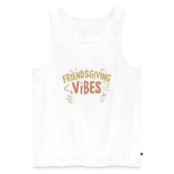 Freundschafts-erntedankfest, Dankbare Freunde - Männer Premium Bio Tank Top - Weiß - Vorne - Michal (187cm)