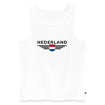 Pays-Bas Fan Outfit Design T-Shirt - Débardeur bio Premium Homme - blanc - Devant - Michal (187cm)