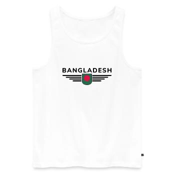 Bangladesh Design – Pride & Culture - Men's Premium Organic Tank Top - white - Front - Michal (187cm)