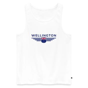 T-shirt Wellington pour les fans néo-zélandais - Débardeur bio Premium Homme - blanc - Devant - Michal (187cm)