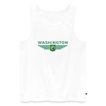 Chemise de fan de Washington – Style de la capitale - Débardeur bio Premium Homme - blanc - Devant - Michal (187cm)