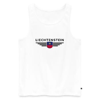 Conception de t-shirt Liechtenstein pour les fans - Débardeur bio Premium Homme - blanc - Devant - AI Model Male 178 light (178cm)