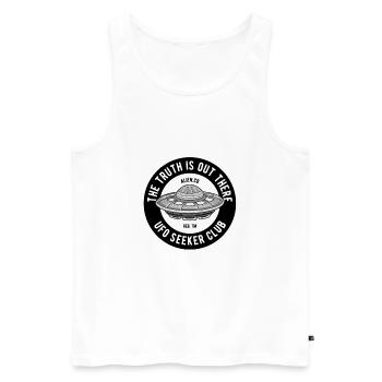 UFO Science Fiction - Männer Premium Bio Tank Top - Weiß - Vorne - Michal (187cm)
