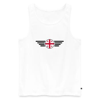 Georgia Style Design T-Shirt - Men's Premium Organic Tank Top - white - Front - Michal (187cm)