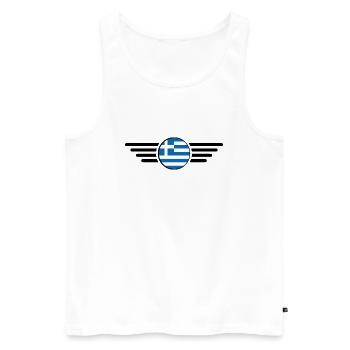 T-shirt design de style grec - Débardeur bio Premium Homme - blanc - Devant - AI Model Male 178 light (178cm)