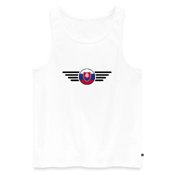 Slowakei Stil Design T-Shirt - Männer Premium Bio Tank Top - Weiß - Vorne - AI Model Male 178 light (178cm)