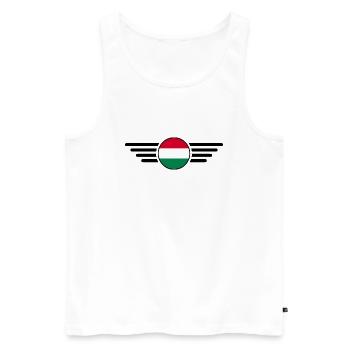 Ungarn Stil Design T-Shirt - Männer Premium Bio Tank Top - Weiß - Vorne - AI Model Male 178 light (178cm)