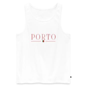 Porto, Portugal Style Design T-Shirt - Débardeur bio Premium Homme - blanc - Devant - Michal (187cm)