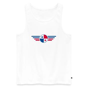 J’aime le Panama, T-shirt design de style élégance - Débardeur bio Premium Homme - blanc - Devant - Michal (187cm)
