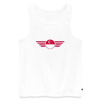 Ich liebe Singapur, Eleganz Stil Design T-Shirt - Männer Premium Bio Tank Top - Weiß - Vorne - AI Model Male 178 light (178cm)
