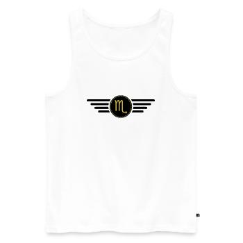 Sternzeichen Skorpion, exklusives T-Shirt Design - Männer Premium Bio Tank Top - Weiß - Vorne - AI Model Male 178 light (178cm)