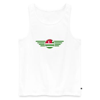 I Love Abkhazia, Elegance Style Design T-Shirt - Men's Premium Organic Tank Top - white - Front - Michal (187cm)