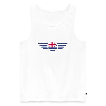 J’aime l’Adjara, T-shirt design de style élégance - Débardeur bio Premium Homme - blanc - Devant - AI Model Male 178 light (178cm)