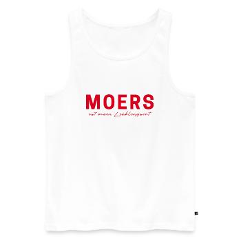 Moers T-Shirt – Zeig deine Heimatliebe! - Männer Premium Bio Tank Top - Weiß - Vorne - AI Model Male 178 light (178cm)