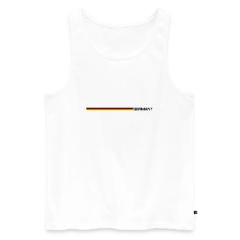 Germany - Männer Premium Bio Tank Top - Weiß - Vorne - Michal (187cm)