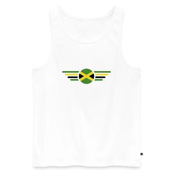 J’aime la Jamaïque, Style Design T-Shirt - Débardeur bio Premium Homme - blanc - Devant - AI Model Male 178 light (178cm)