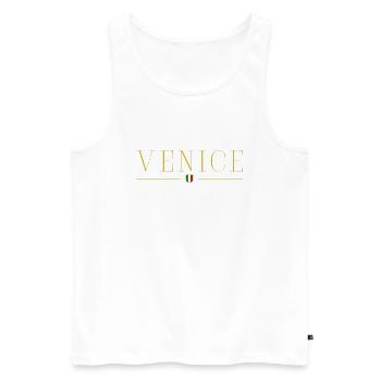 Venice Italia Italy - Men's Premium Organic Tank Top - white - Front - AI Model Male 178 light (178cm)