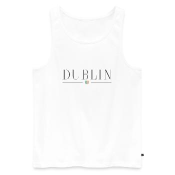 I love Dublin - Men's Premium Organic Tank Top - white - Front - Michal (187cm)