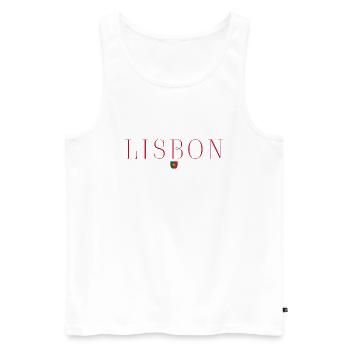Lisbonne, Portugal Style Design T-Shirt - Débardeur bio Premium Homme - blanc - Devant - Michal (187cm)