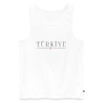 I love Turkey Türkiye - Men's Premium Organic Tank Top - white - Front - AI Model Male 178 light (178cm)