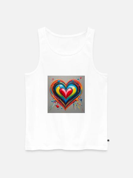 A Radiant Heart - Men's Premium Organic Tank Top - white
