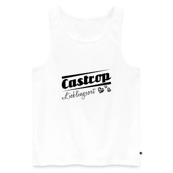 Castrop - Lieblingsort mit Stadtnamen - Männer Premium Bio Tank Top - Weiß - Vorne - Michal (187cm)