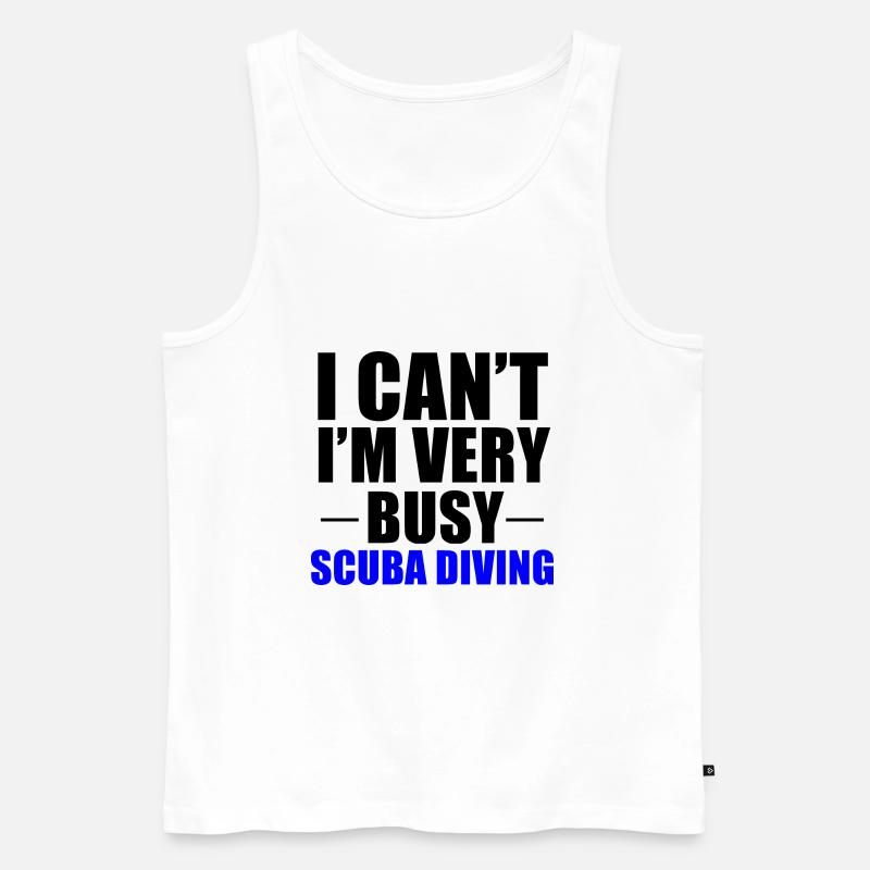 Geschäftiges Tauchen - Männer Premium Bio Tank Top - Weiß