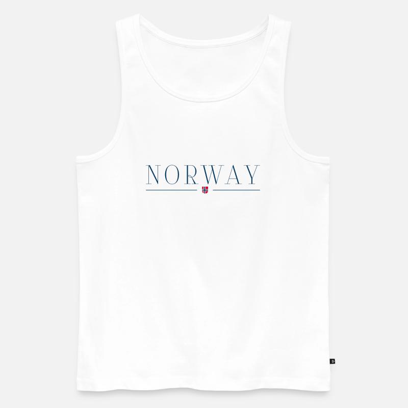 Ich liebe Norwegen - Männer Premium Bio Tank Top - Weiß