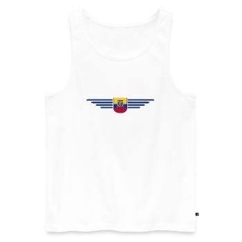 Ecuador Fans T-Shirt Design - Männer Premium Bio Tank Top - Weiß - Vorne - Michal (187cm)