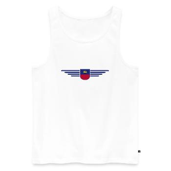 Liechtenstein T-Shirt Design für Fans - Männer Premium Bio Tank Top - Weiß - Vorne - AI Model Male 178 light (178cm)