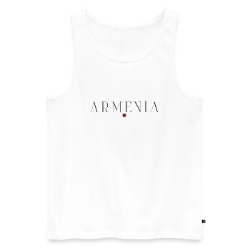 Ich liebe Armenien - Männer Premium Bio Tank Top - Weiß - Vorne - AI Model Male 178 light (178cm)
