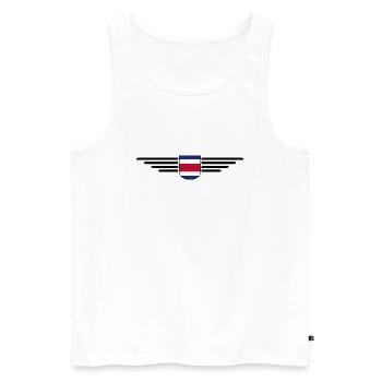 Costa Rica T-Shirt – Pura Vida Style - Débardeur bio Premium Homme - blanc - Devant - Michal (187cm)
