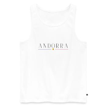 I love Andorra - Men's Premium Organic Tank Top - white - Front - AI Model Male 178 light (178cm)