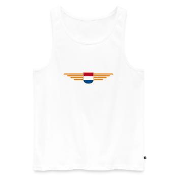 Pays-Bas Fan Outfit Design T-Shirt - Débardeur bio Premium Homme - blanc - Devant - Michal (187cm)