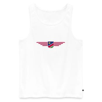 Namibia T-Shirt for Fans and Travelers - Men's Premium Organic Tank Top - white - Front - Michal (187cm)