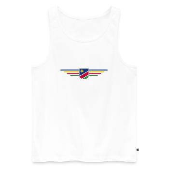 Namibia T-Shirt for Fans and Travelers - Men's Premium Organic Tank Top - white - Front - Michal (187cm)