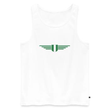 Nigeria Design – Show your love for the country - Men's Premium Organic Tank Top - white - Front - AI Model Male 178 light (178cm)