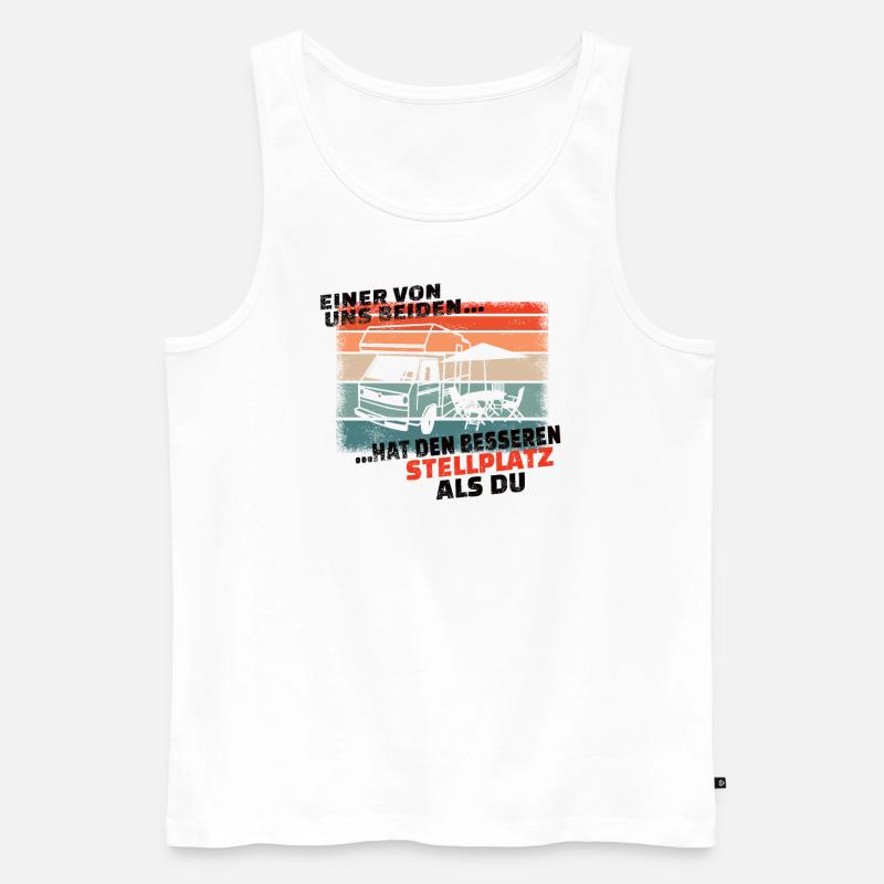 Camper Geschenkidee Camping - Männer Premium Bio Tank Top - Weiß