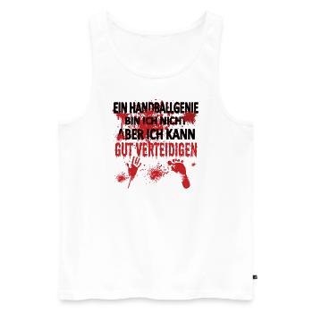 Handball Zubehör handballer Motiv - Männer Premium Bio Tank Top - Weiß - Vorne - Michal (187cm)