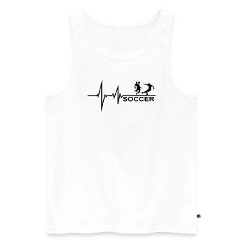 Football Accessories Gift Idea Football Fan - Men's Premium Organic Tank Top - white - Front - Michal (187cm)