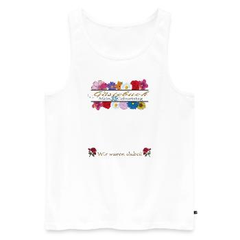 35. Geburtstag Mann und Frau Gästebuch - Männer Premium Bio Tank Top - Weiß - Vorne - Michal (187cm)