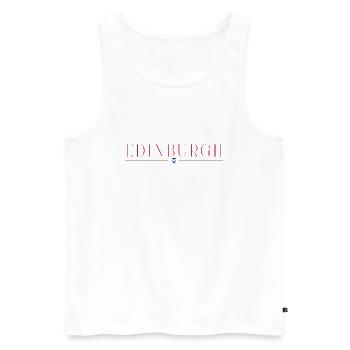 Edinburgh Stil Design T-Shirt - Männer Premium Bio Tank Top - Weiß - Vorne - Michal (187cm)