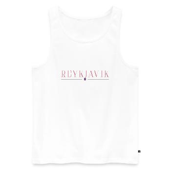 Reykjavik, Islande Style Design T-Shirt - Débardeur bio Premium Homme - blanc - Devant - Michal (187cm)
