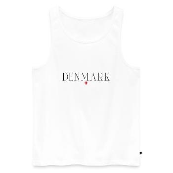 Danemark - Débardeur bio Premium Homme - blanc - Devant - AI Model Male 178 light (178cm)