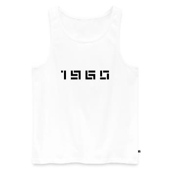 Année de naissance Anniversaire Né en - Fabriqué en 1960 - Débardeur bio Premium Homme - blanc - Devant - Michal (187cm)
