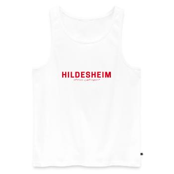 T-shirt Hildesheim – parfait pour les fans - Débardeur bio Premium Homme - blanc - Devant - AI Model Male 178 light (178cm)